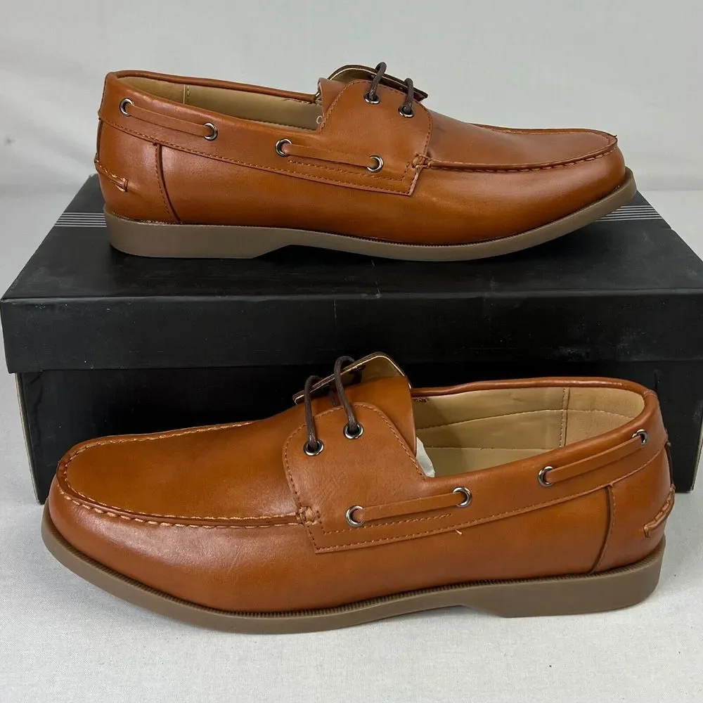 Goor Dress Shoes for Men Classic Modern Slip On Oxfords size 10.5‎ Brown